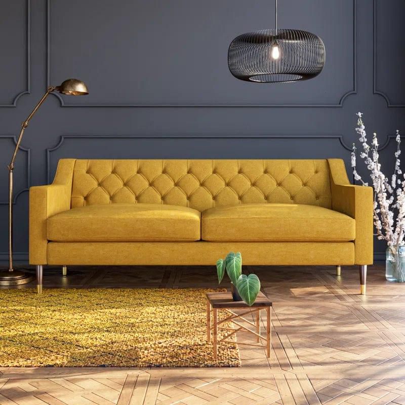 4 - Seater Sofa | Yellow | Dual Cushion