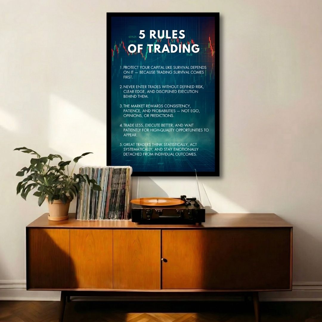 Elite Trading Blueprint | Framed | Ready to Hang | Home Decor House