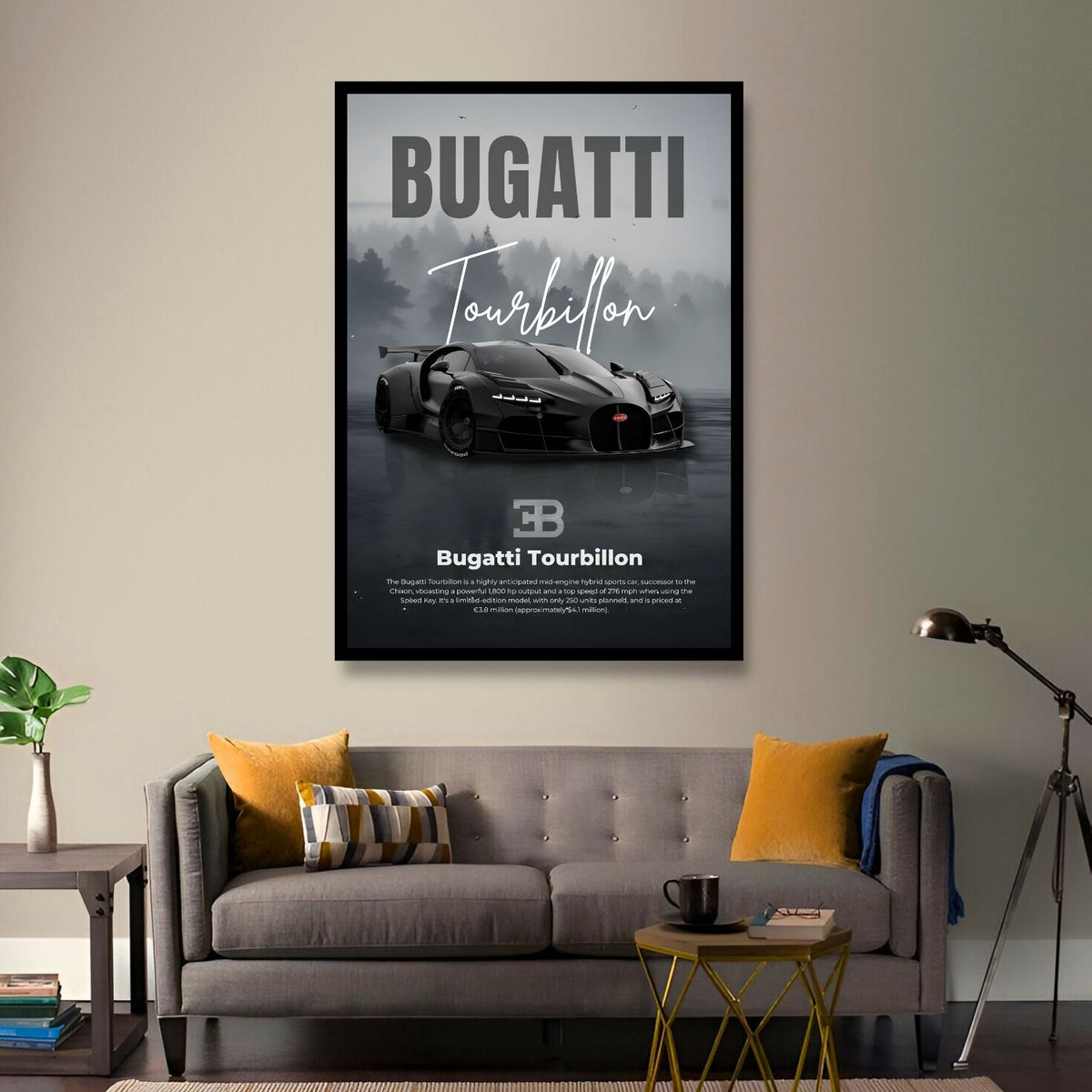 Bugatti Tourbillon – The Apex of Engineering | Framed | Ready to Hang | Home Décor House™