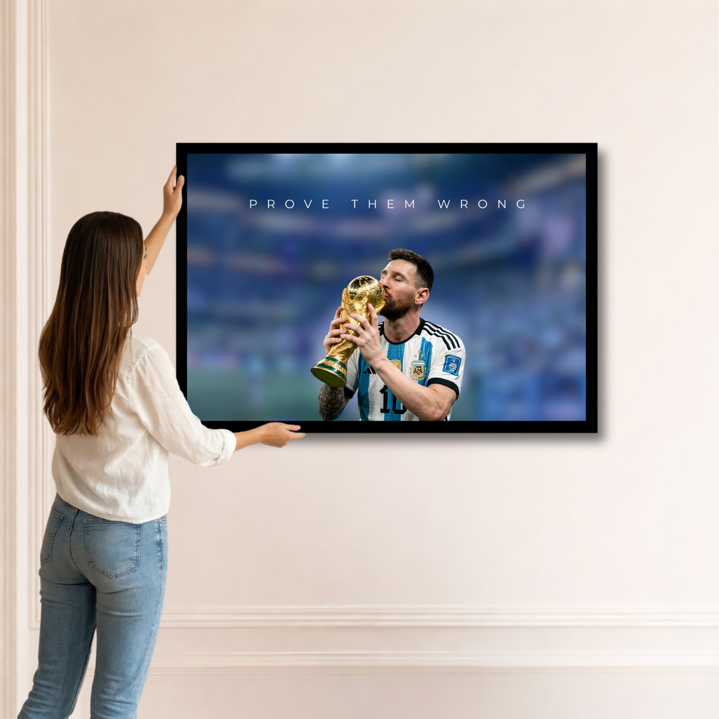 Messi - Prove Them Wrong | Framed | Ready to Hang | Home Decor House