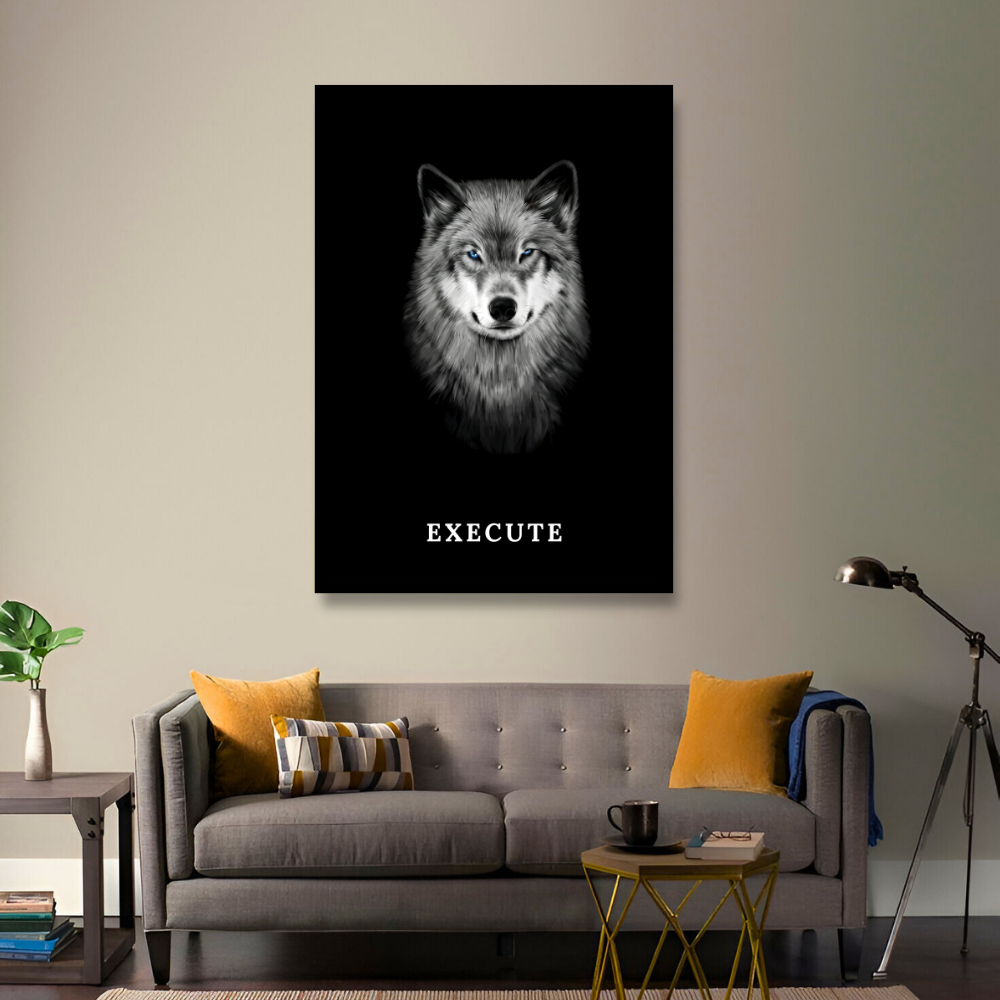 Execute - Wolf Shadow Hunter | Framed | Ready to Hang | Home Décor House™