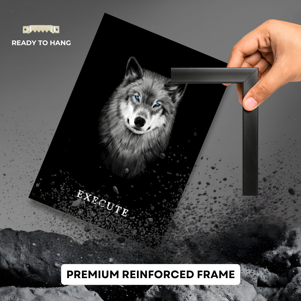 Execute - Wolf Shadow Hunter | Framed | Ready to Hang | Home Décor House™