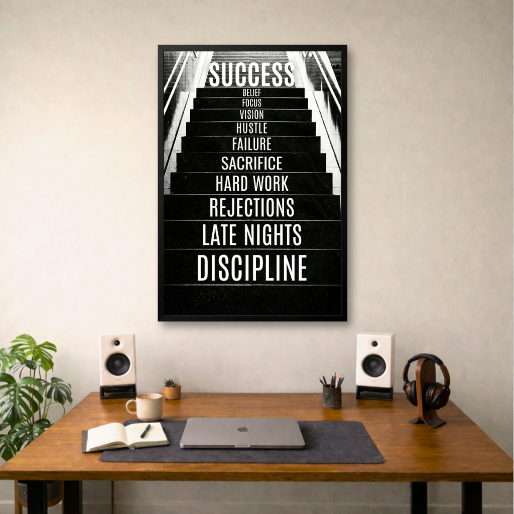 Stairway To Success | Framed | Ready to Hang | Home Decor House