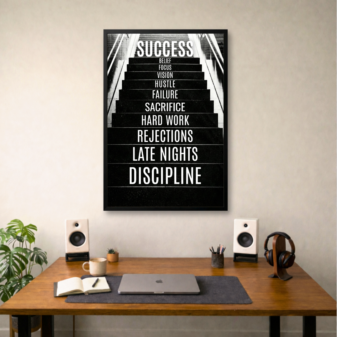Stairway To Success | Framed | Ready to Hang | Home Decor House