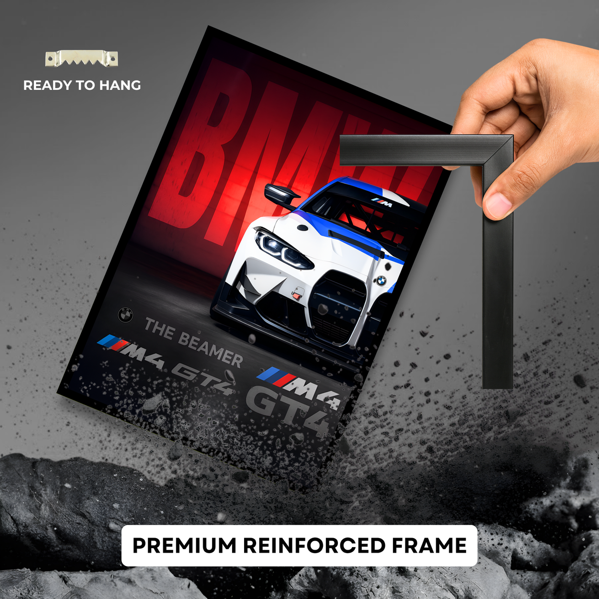 BMW M4 GT4 – The Beamer Frontline | Framed | Ready to Hang | Home Décor House™