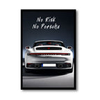NO RISK NO PORSCHE - Porsche Risk Edition | Framed | Ready to Hang | Home Decor House