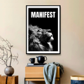 Manifest – Regal Lion Motivation Wall Art | Framed | Ready to Hang | Home Décor House™