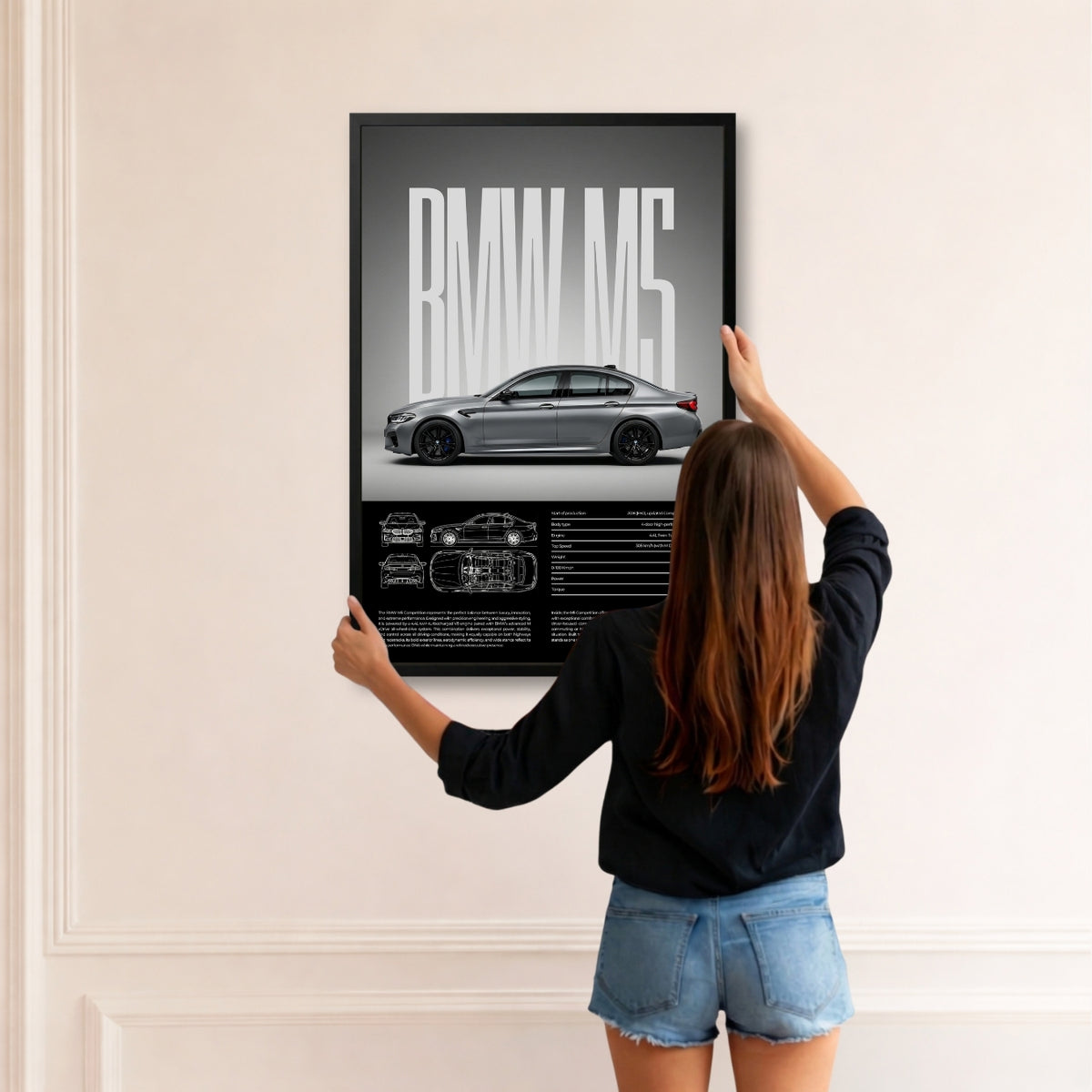 BMW M5 Velocity | Framed | Ready to Hang | Home Decor House