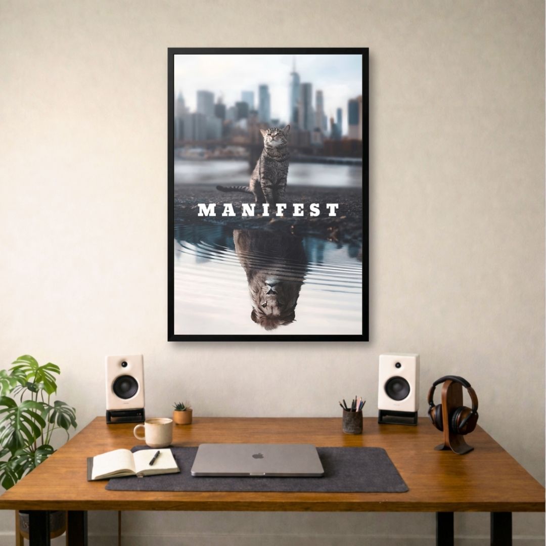 Manifest Inner Lion | Framed | Ready to Hang | Home Decor House
