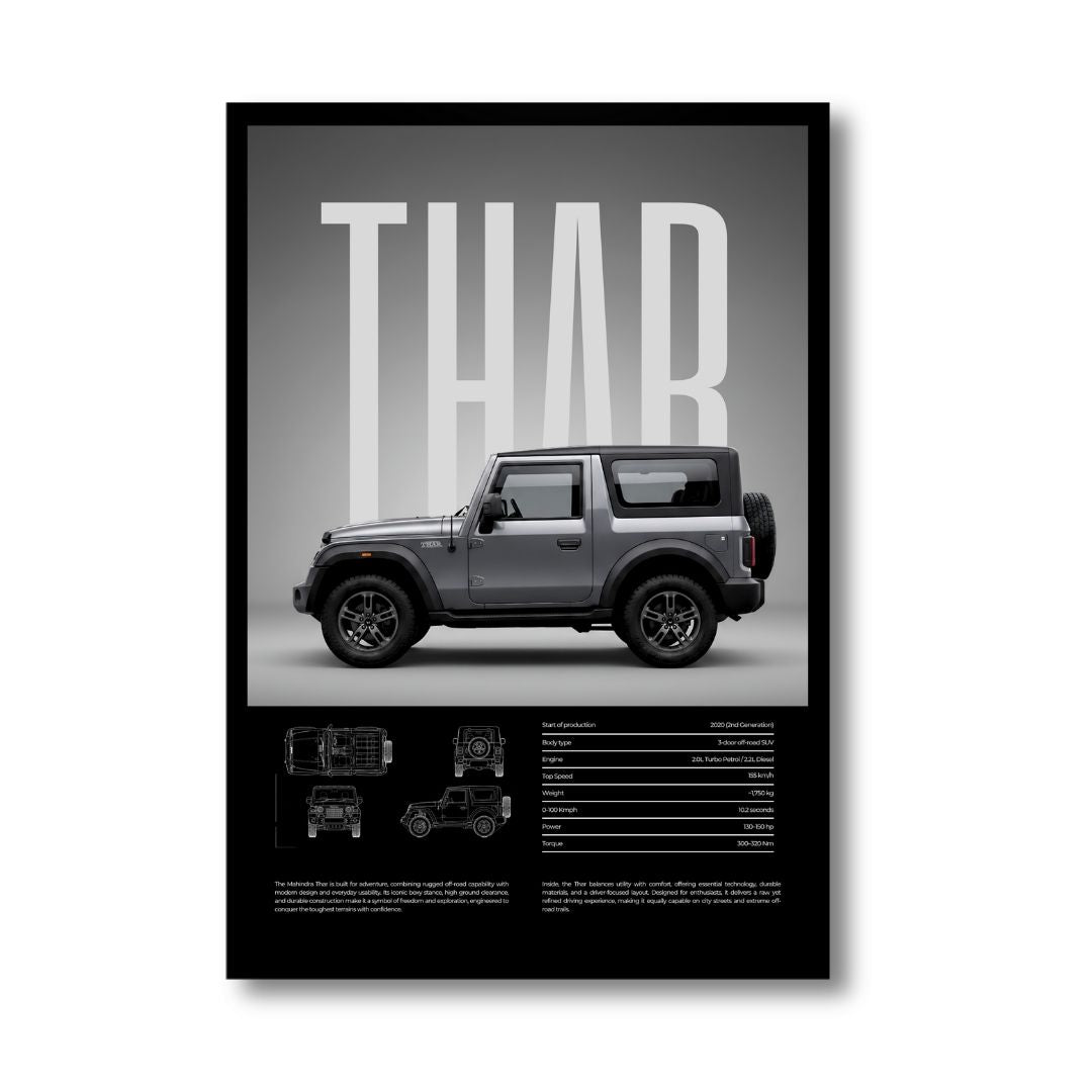 Thar Offroad Legend | Framed | Ready to Hang | Home Decor House