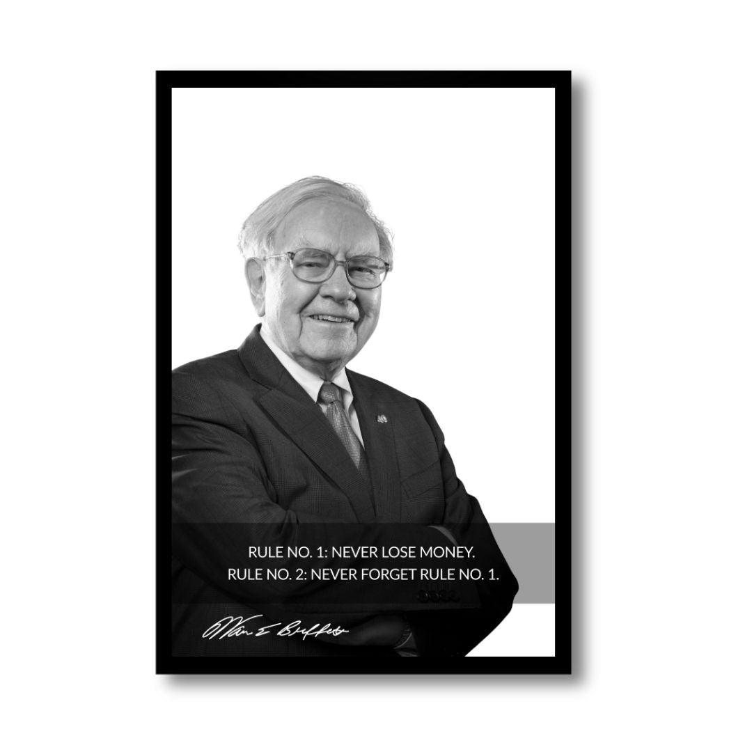 NEVER LOSE – The Buffett Rule | Framed | Ready to Hang | Home Decor House