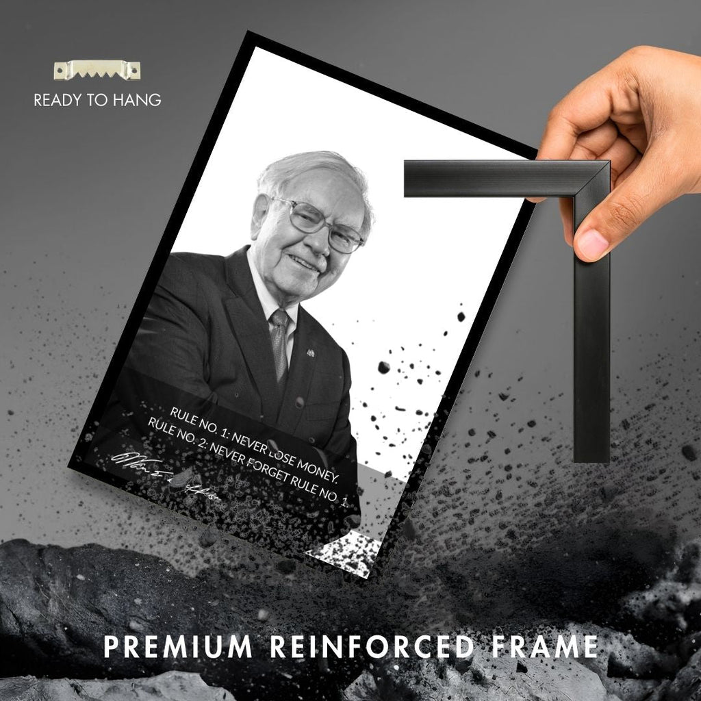 NEVER LOSE – The Buffett Rule | Framed | Ready to Hang | Home Decor House