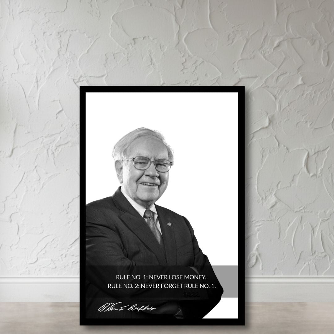 NEVER LOSE – The Buffett Rule | Framed | Ready to Hang | Home Decor House