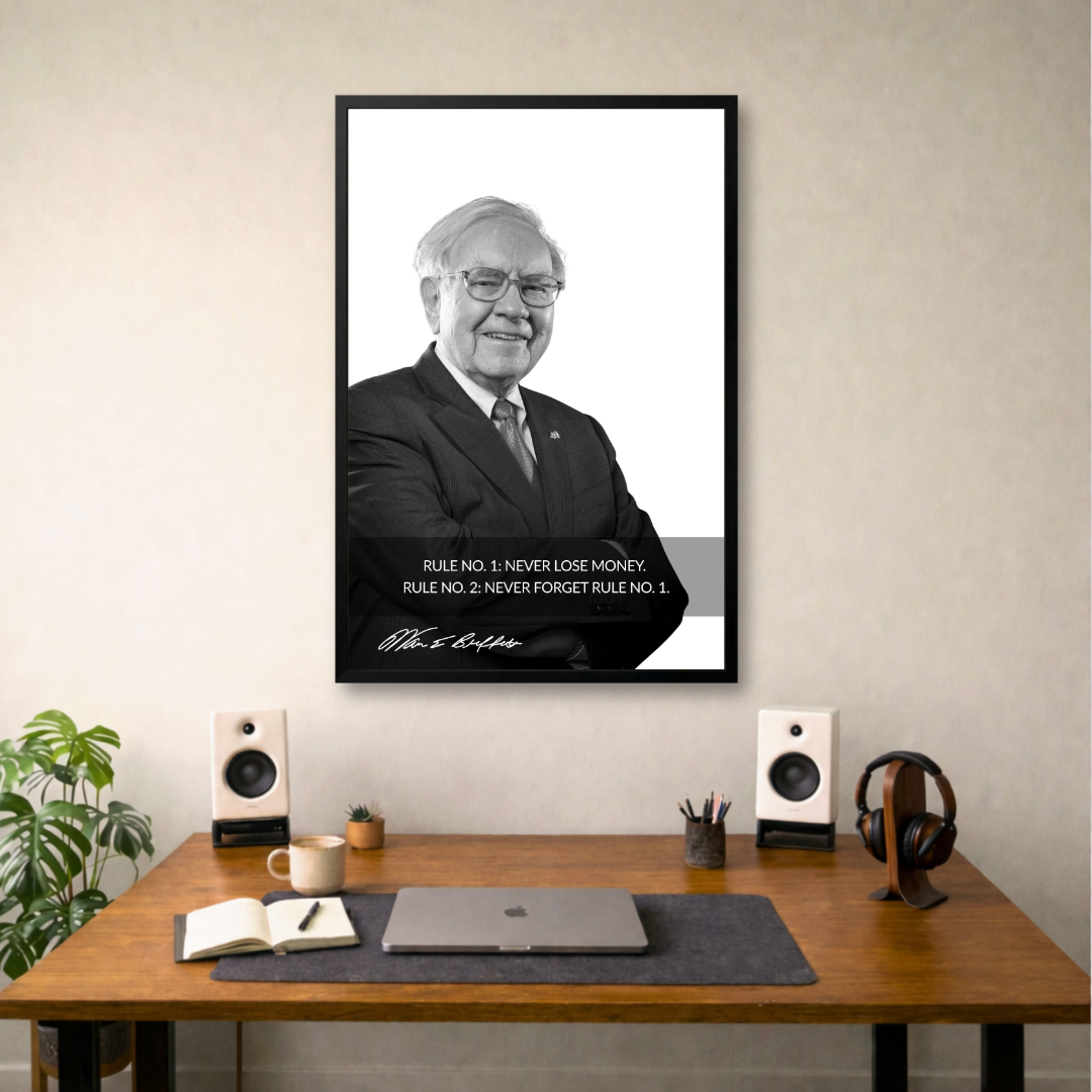 NEVER LOSE – The Buffett Rule | Framed | Ready to Hang | Home Decor House