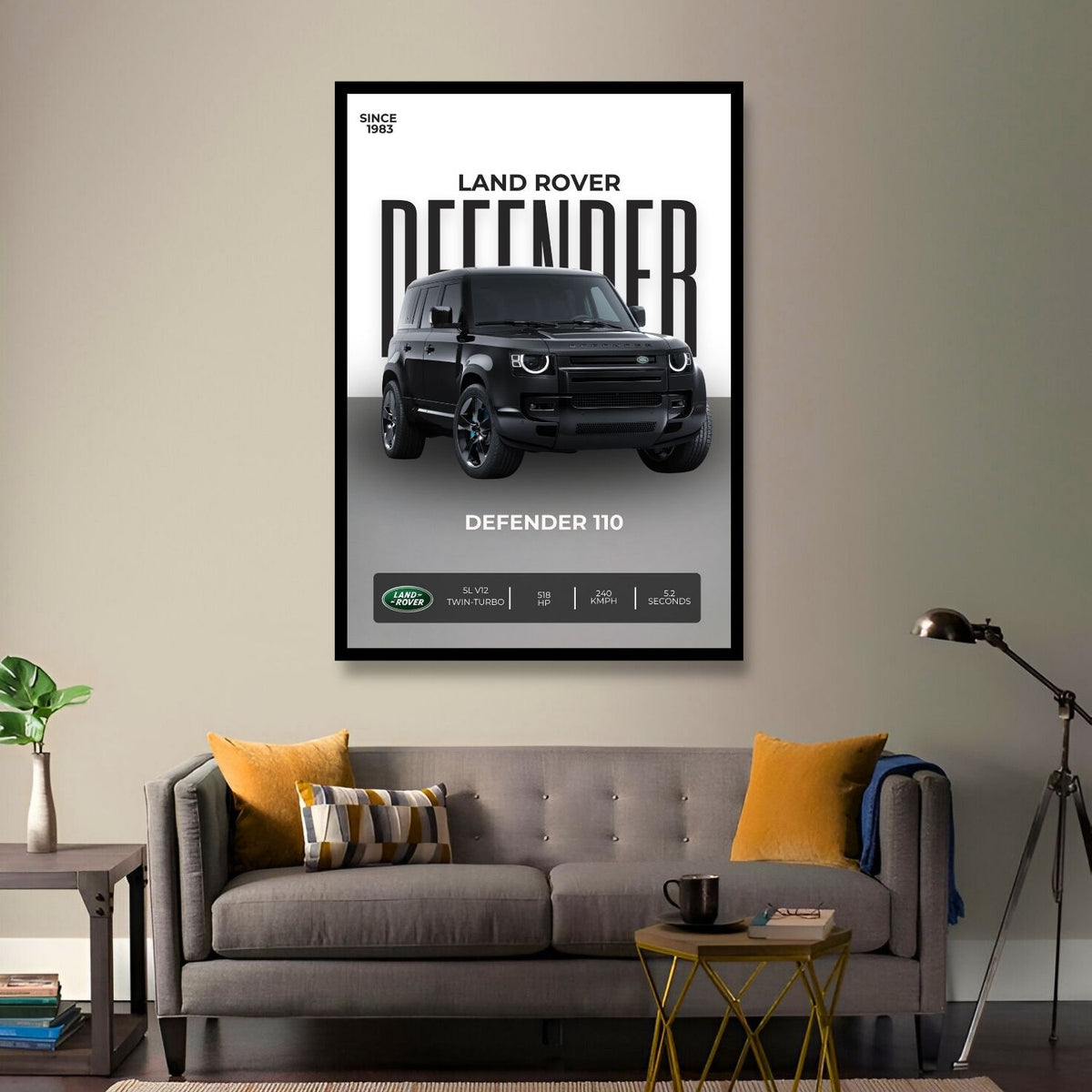 110 Land Rover Defender | Framed | Ready to Hang | Home Decor House