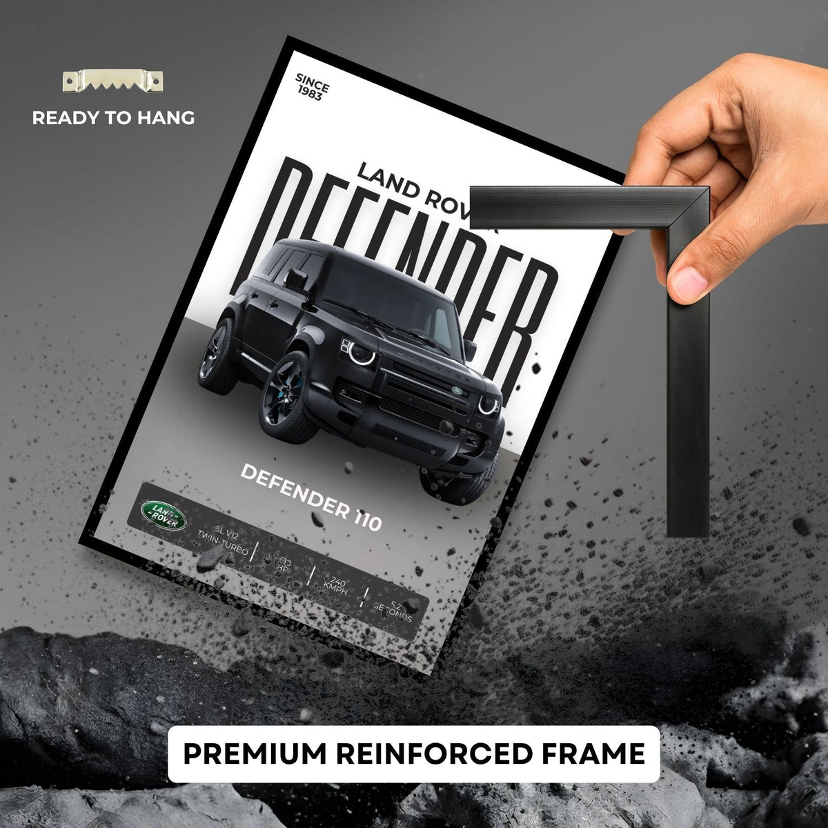 110 Land Rover Defender | Framed | Ready to Hang | Home Decor House