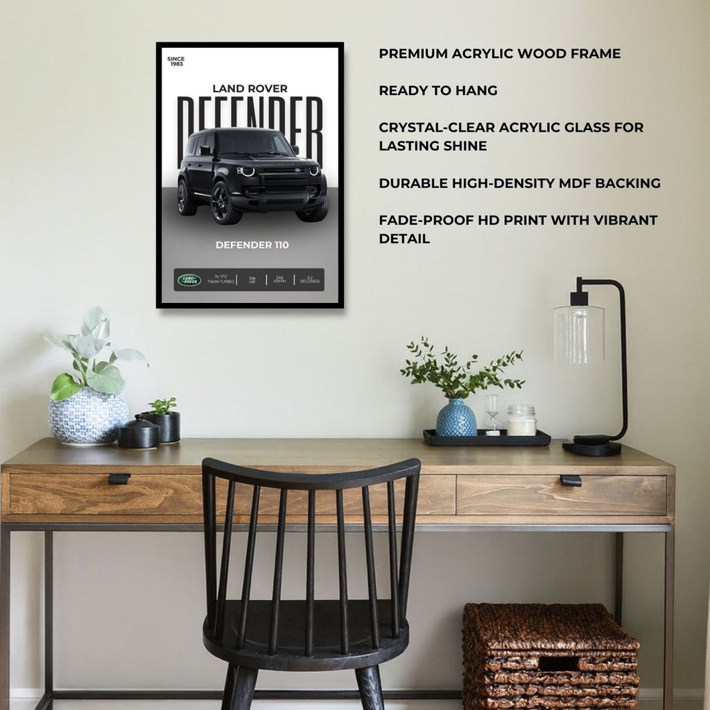 110 Land Rover Defender | Framed | Ready to Hang | Home Decor House