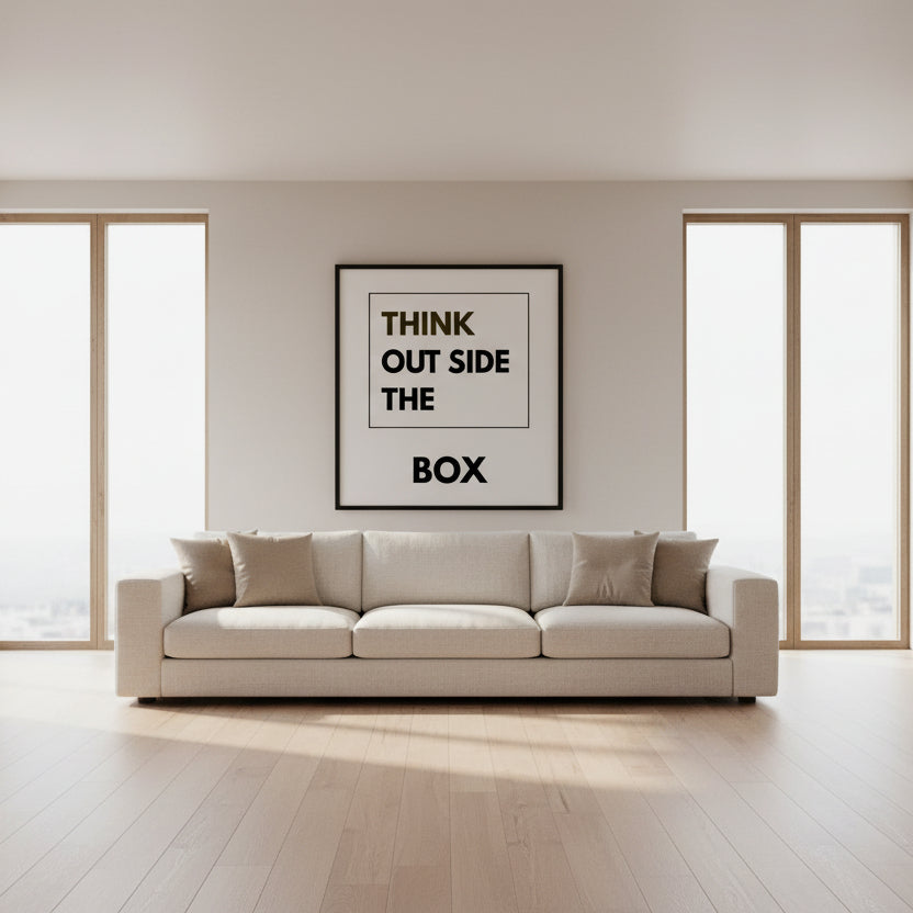 Think Different. THINK OUTSIDE THE BOX | Framed | Ready to Hang | Home Décor House™