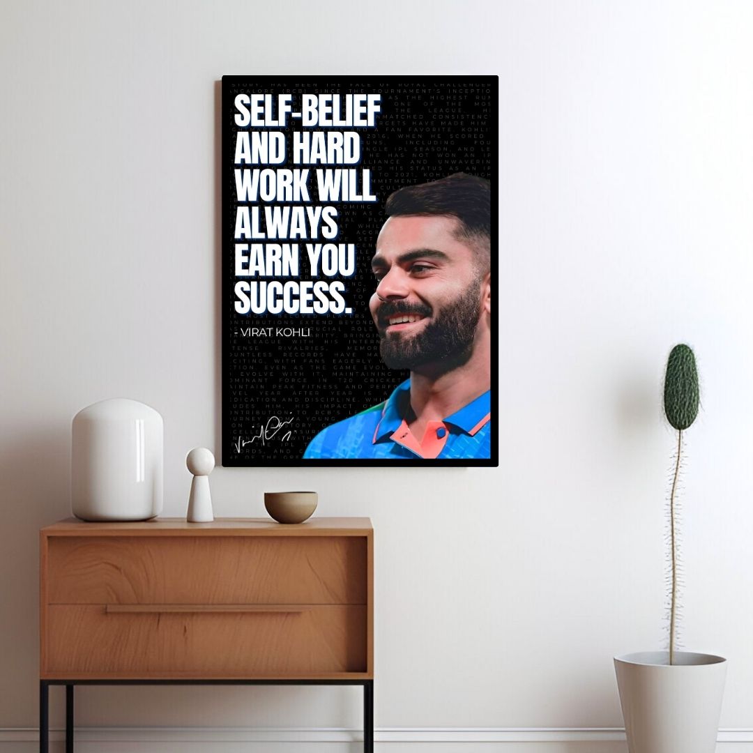 Virat Kohli - Motivational Quote | Framed | Ready to Hang | Home Décor House™