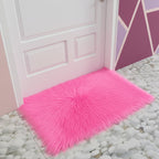 Pink Faux Fur Sofa Mat , Door mat, Luxury Fluffy Mat – 60×90 cm ( 2 Feet x 3 Feet )