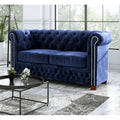 4 Seater Sofa | Dual Cushioned | Navy Blue