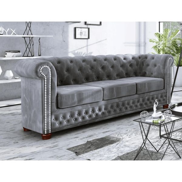 5 - Seater Sofa | Grey Colour | Triple Cushioned