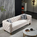 4- Seater Sofa | Off - White | Double Cushion