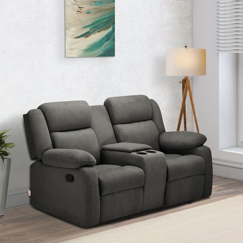Double seated - Attached Recliner | Grey Colour