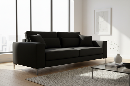 black colour sofa